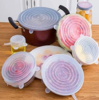 Kitchen accessories silicon lid cover reusable lids to cover pots food storage lids for bowl silicon lid food cover seal kitchen organizer fridge organizer lid best Kitchen tool